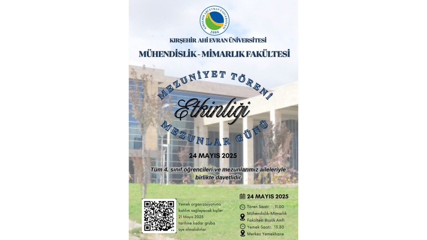 Mühendislik-Mimarlık Fakültesi’nden Mezuniyet Töreni ve Mezunlar Günü Etkinliği