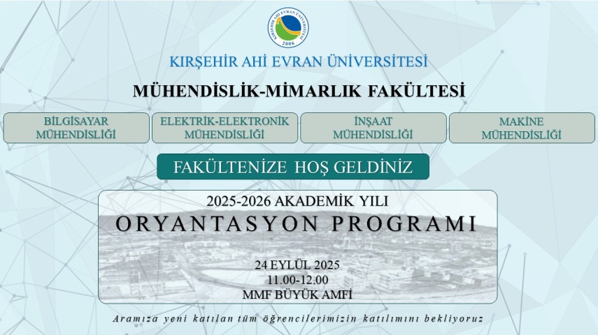 2025-2026 Akademik Yılı Oryantasyon Programı