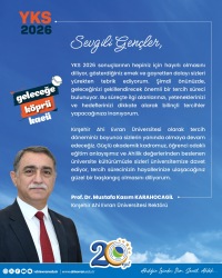Rektörümüz Prof. Dr. Mustafa Kasım Karahocagil’den YKS 2026 Mesajı: 